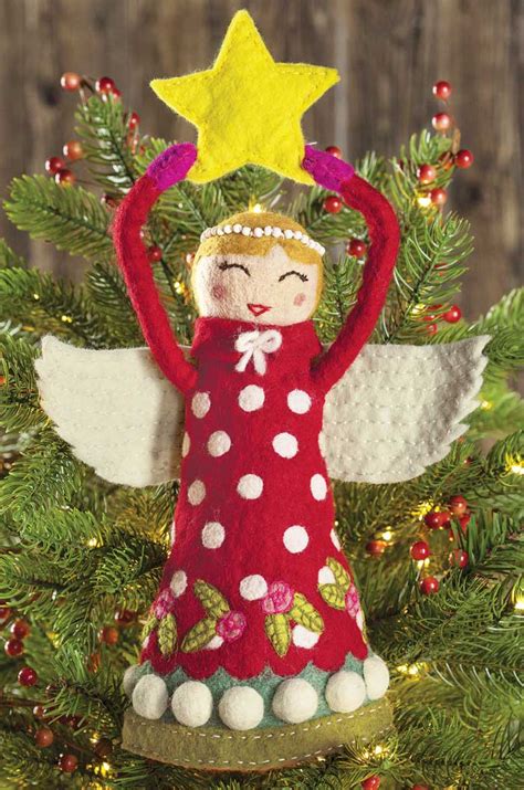 felted angel tree topper